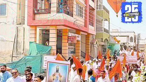 Bandatatya Karadkar begins indefinite dharna, seeks CM’s attention for temple restoration in Maharashtra.