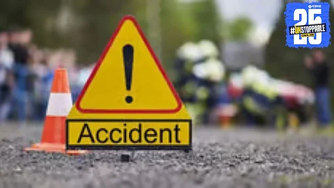 Scene of fatal road accident in Banwadi; biker killed, car driver Pranjal Shinde faces charges.