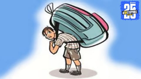 Students with heavy school bags – textbook load and uniform costs spark fresh concerns among parents.