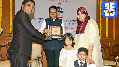 CM honors Suhas Mapari, Vikas Navale, and Mohsin Shaikh for their exceptional work under Gatimanata Abhiyan.