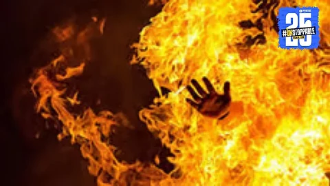 Scene from Dombivli residence where Archana lost her life in a diya fire accident.