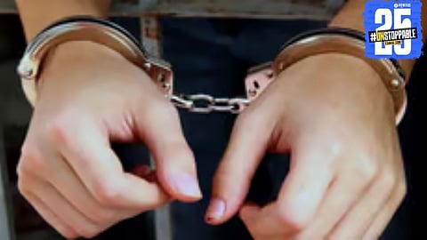 Scene of the attempted robbery where one suspect was caught and four escaped during a dramatic night chase.