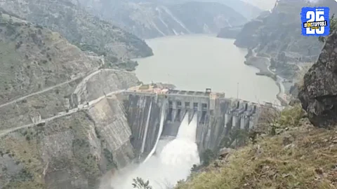 Jammu and Kashmir: Two gates at the Baglihar Hydroelectric Power Project Dam built on the Chenab River in Ramban have been opened.