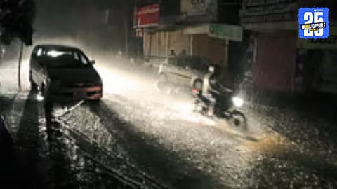 Mazrewadi in darkness: Residents forced to stay awake all night due to prolonged power outage after brief rainfall.