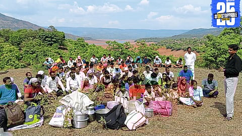 Displaced villagers from Sahyadri Tiger Reserve rebuild makeshift homes deep inside the forest after failed rehabilitation.