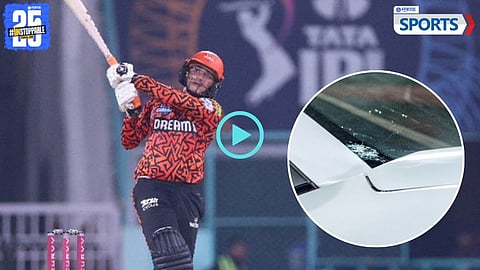 Abhishek Sharma’s Huge Six Destroys Car Windshield | RCB vs SRH