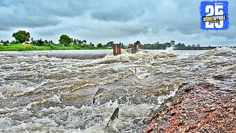 Krishna Barrage submerged as heavy rains lash Sangli; streams and nullahs overflow