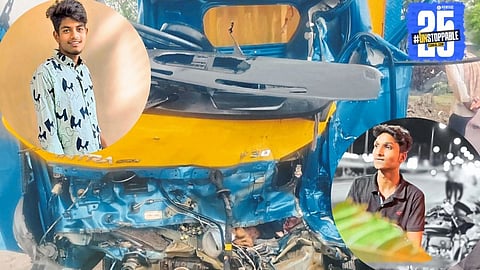 Scene of the fatal tempo accident near Muchandi that claimed two lives from Vijaypur