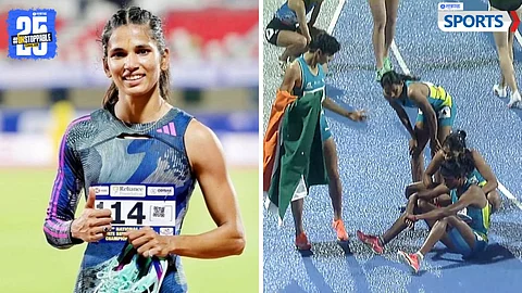 Jyothi Yarraji and India Women Relay Team