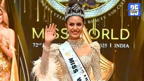 Suchata Chuangsri of Thailand crowned Miss World 2025 in India