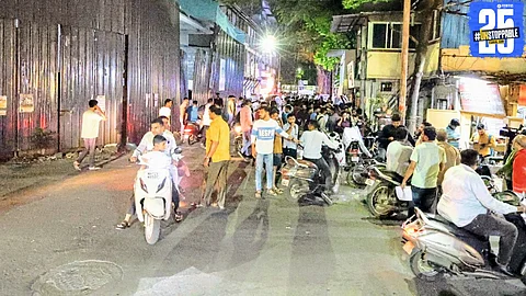 Scene of the Pune accident where a Solapur youth and others were injured just before the MPSC exam.