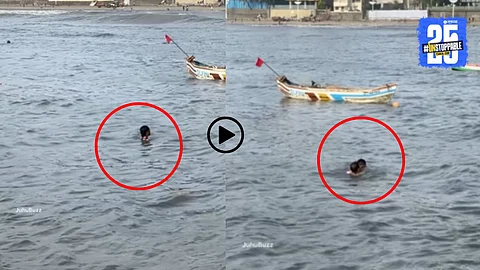 A powerful wave sweeps away a 19-year-old youth at Juhu Beach, Mumbai