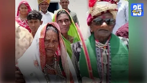 ७० वर्षे लिव्ह इनमध्ये राहिले कपल; वयाच्या नव्वदीत केलं धुमधडाक्यात लग्न; मुलं, नातवंडं बनले वऱ्हाडी
