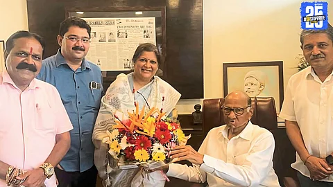 Sharad Pawar’s heartfelt words to Geetanjali Shelke: “Fulfill Uday’s dream, carry his legacy forward.”