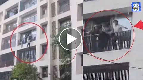 ahmedabad plane crash students jumped from building viral video