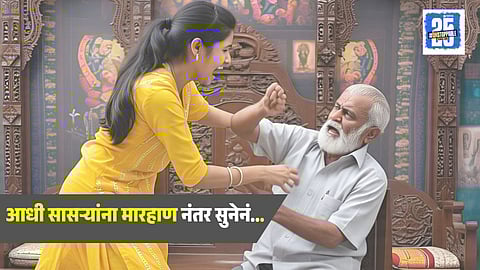 Daughter in law beating father in law