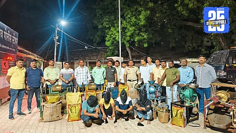 "Ahilyanagar SP team rescues 17 women in anti-trafficking raid; ₹10 lakh seized from the premises."