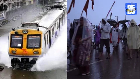 Pune - Mumbai Rain Update : मुंबईत रात्रभर मुसळधार, रेल्वेची वाहतूक मंदावली; पुण्यात वारकऱ्यांची तारांबळ, पुढचे १२ तास हाय अलर्ट