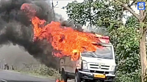 Burning Ambulance