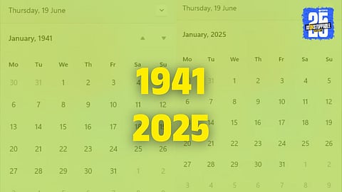 Year 2025: 84 वर्षे मागे जगतोय आपण! 1941 मध्ये जे घडलं तेच 2025 मध्ये घडतंय; 'कॅलेंडर'सुध्दा सेम टू सेम