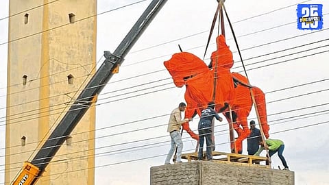 Thunderous Welcome for Shivaji Maharaj’s Statue in Shrirampur