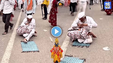 ashadhi ekadashi pandharpur wari disabled old man devotee viral video