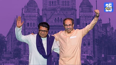 Uddhav Thackeray and Raj Thackeray during recent public appearances, signaling renewed focus on Marathi identity ahead of crucial BMC elections in Mumbai.