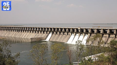 Overflowing canals and rising Bhima River levels after major water release from Ujani Dam