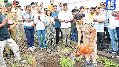Dr. Suresh Bhosale flags off tree plantation at Agashiv; eco-tourism development under Krishna Forest Project begins