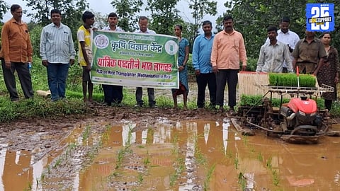 Palghar farmers shift toward mechanized paddy farming; 24-hectare rise in rice cultivation area indicates a new era of modern agriculture.
