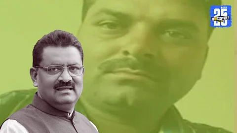 Nationalist Congress Party leader Suresh Dhas speaking to the media about the Mahadev Munde murder case