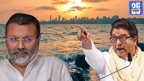 Raj Thackeray delivers a bold message during Mira Road rally, warning BJP MP Nishikant Dubey over political interference.