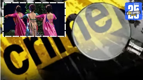 Police cordon off the Chouphula Art Center in Daund Taluka after a confirmed firing incident, as investigation begins.