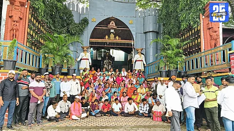 Kusgaon women on a determined march toward Pune, rejecting the Ladki Bahin Scheme