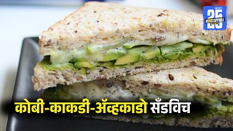 Cabbage-Cucumber Sandwich Recipe | Quick & Healthy Breakfast with Avocado
