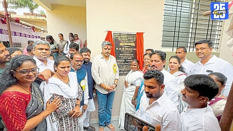 “MLA Rohit Pawar hands over keys of the new house to Anna Bhau’s family during an emotional ceremony in Wategaon.”