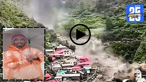 A viral video captures the moment 10 tourists from Nanded were stranded during the devastating floods in Uttarakhand, prompting urgent rescue operations.