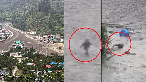 Uttarkashi Cloudburst Horror: Viral Video Shows Man Trapped in Debris