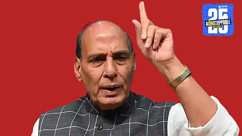 Defence Minister Rajnath Singh announces India’s all-time high defence production worth over ₹1.5 lakh crore, showcasing growth in indigenous manufacturing.