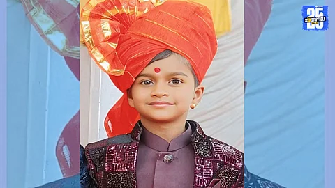 Scene from Maharashtra where a 7-year-old boy lost his life after being hit by a car in a residential area.