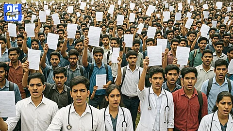 MBBS graduates and engineers in Madhya Pradesh turning to government jobs amidst rising competition.