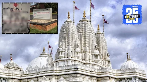 BAPS Swaminarayan temple in the USA vandalized just days before Janmashtami celebrations, raising concerns over religious safety.