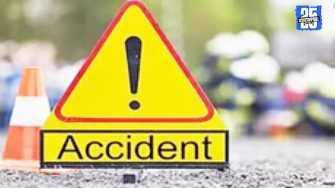 Fatal dumper-motorcycle crash: Rider dead, wife injured."