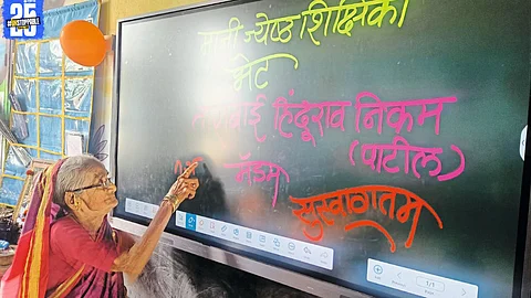 "At 80, Tarabai Nikam proves that teaching is a lifelong passion."