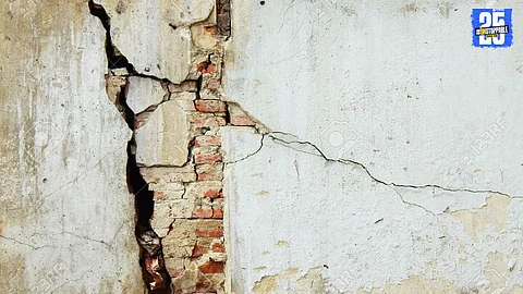 Excessive noise vibrations cause cracks in walls and glass due to resonance effect, raising building safety concerns.