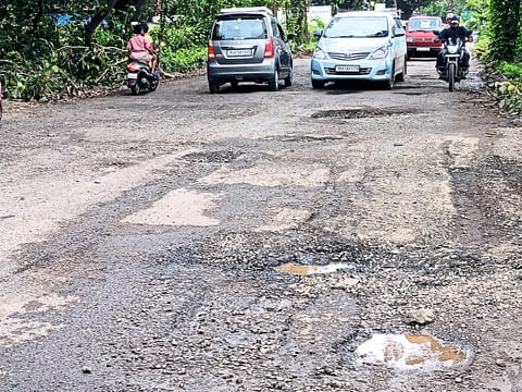 अलिबाग : वडखळ रस्ता खड्डेमय