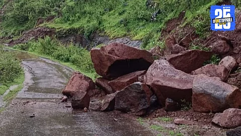 Landslide on Ambe-Hatvij Ghat