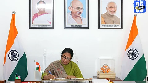 Delhi CM Rekha Gupta addressing media after announcing Jansunwai in every constituency following the attack incident.