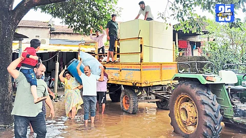 Flood Fury in Krishna River: Villagers Rush to Safety, 52 Families Shifted