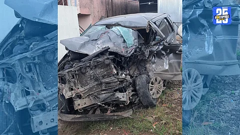 Barshi PSI critically injured after heroic attempt to save a mute animal from road accident.